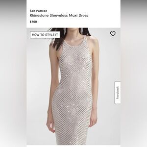 Self-Portrait Rhinestone Sleeveless Maxi Dress